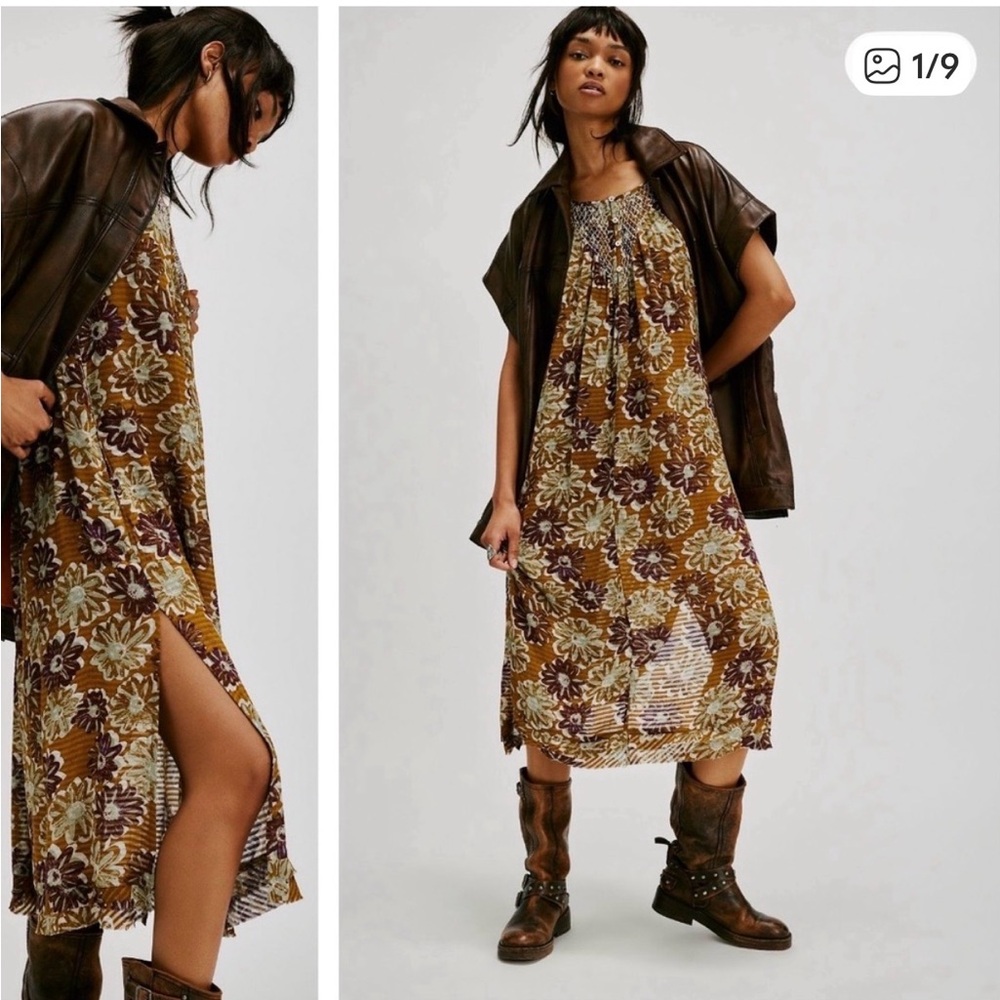 Free People Casting Shadows Midi Dress